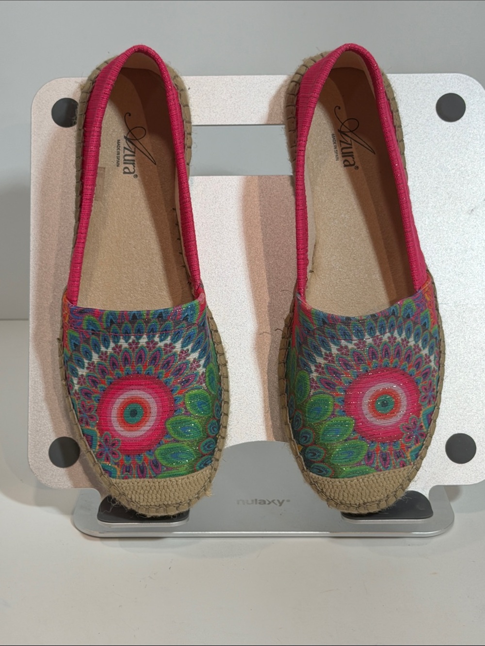 Azura Made in Spain Mandala Espadrille Slip-On Flats